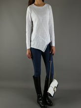 Load image into Gallery viewer, Women's Long Sleeves Top/Asymmetrical top/Cotton t-shirt/Crew Neck T-shirt/Customized Plus Size Clothing(Y1821) - lijingshop