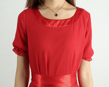 Load image into Gallery viewer, Women's Chiffon Long Dress, bridesmaid dress, White dress, wedding dress, maxi dress, evening dress(Q1010)