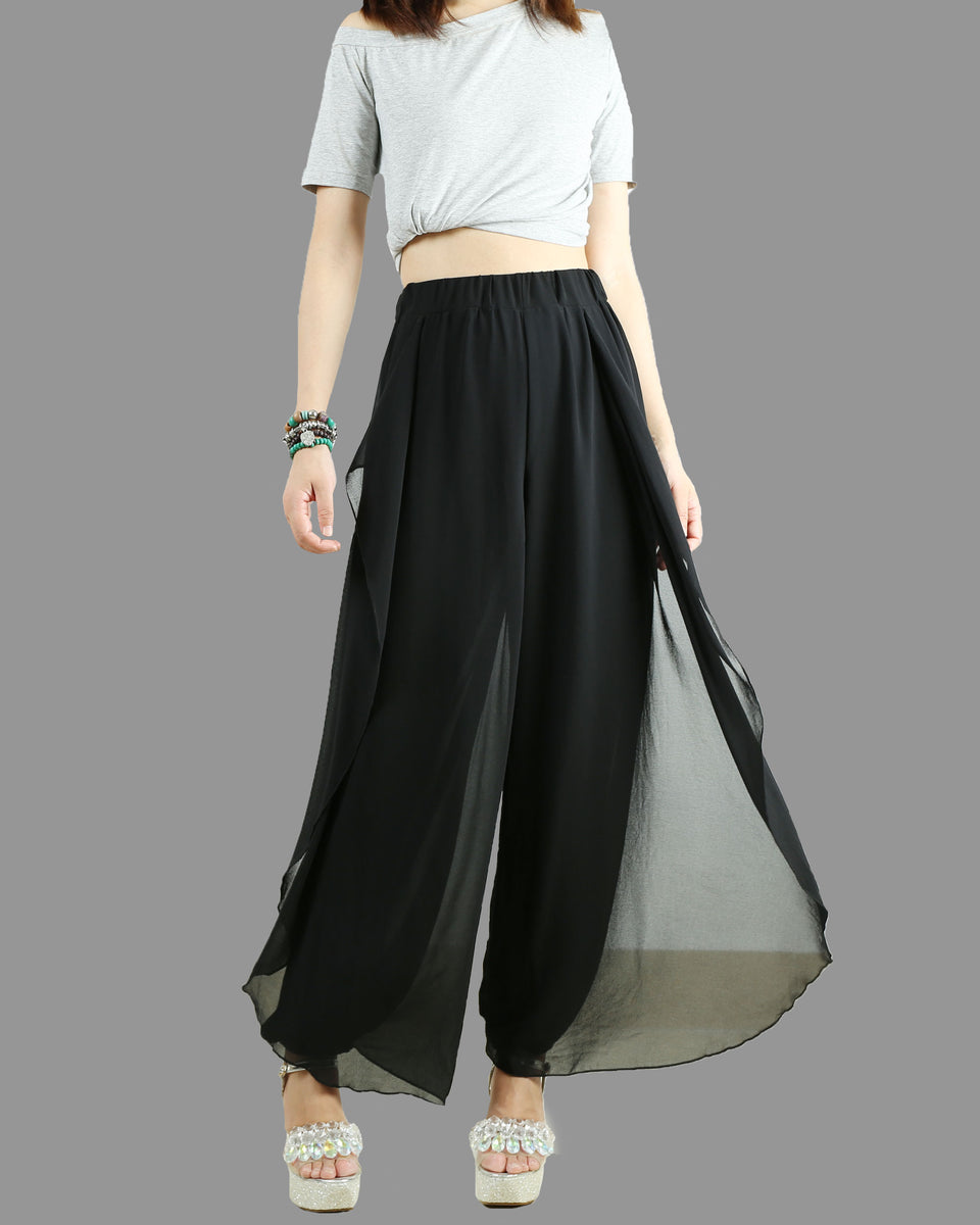 【BAON】24SS★ [BAONHAUS] Levan Banding Layered Skirt Pants BAON (バオン) - [BAONHAUS]レバンバンディングレイヤード