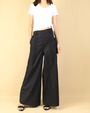 Load image into Gallery viewer, Women's Wide leg linen skirt pants/plus size trousers/oversize casual customized trousers(K1702)