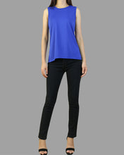 Load image into Gallery viewer, Women's asymmetrical cotton tank top/Summer top/oversize t-shirt/black cotton top(Y1942)