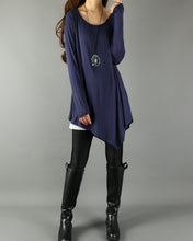 Load image into Gallery viewer, Women's modal cotton tunic top/asymmetrical top/oversized tunic dress/casual customized dress/Maternity t-shirt (Y1816) - lijingshop