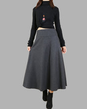 Load image into Gallery viewer, Women's woolen skirt/long customized skirt/winter skirt (Q1819)