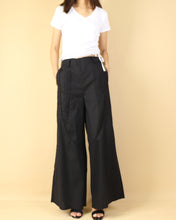 Load image into Gallery viewer, Women's Wide leg linen skirt pants/plus size trousers/oversize casual customized trousers(K1702)