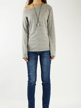 Load image into Gallery viewer, Women's off shoulder top/Cotton t-shirt/long sleeve shirt/casual top/customized t-shirt/long sleeve tops(Y1009) - lijingshop