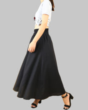 Load image into Gallery viewer, Linen skirt, Elastic waist skirt, high waist skirt, maxi skirt, long skirt, flared skirt(Q1989)
