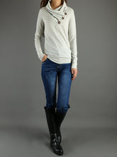 Load image into Gallery viewer, Women's long sleeve cotton top/bottoming t-shirt/ casual customized top(Y1010) - lijingshop