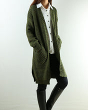 Load image into Gallery viewer, Women's oversize sweater, Knit Jacket, Thick Sweater, Loose Fit Cardigan, Casual Sweatshirt, Long Cardigan (Y1967) - lijingshop