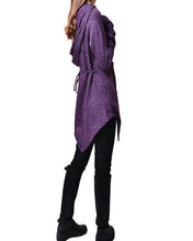 Load image into Gallery viewer, Women's sweater dress/asymmetrical knit tunic dress/plus size hoodie/oversized tunic dress/casual customized top/Maternity dress/purple sweater (Q5101) - lijingshop