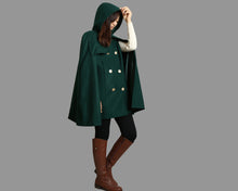 Load image into Gallery viewer, Wool cape coat, women's woolen poncho/cashmere jacket/Wool Coat/Cashmere Cape Wool Cloak(Y1760)
