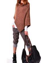 Load image into Gallery viewer, Women's cool knits poncho/shawl/wrap sweater/cape top(P3102) - lijingshop