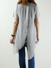 Load image into Gallery viewer, Womens Printed Tunic Dress/Short Sleeve tunic Top/Plus Size Tunic Top/Oversized T-shirt/Asymmetrical Dress(Y1702S) - lijingshop