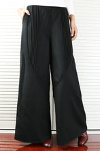 Load image into Gallery viewer, Women's wool skirt pants/plus size trousers/wide leg pants/customized trousers/black pants (K1206) - lijingshop