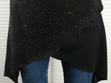 Load image into Gallery viewer, Women's asymmetrical woolen pullover sweater/black tunic dress/oversized casual customized plus size tunic top/maternity dress(Y1999) - lijingshop