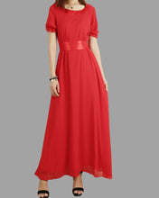 Load image into Gallery viewer, Women's Chiffon Long Dress, bridesmaid dress, White dress, wedding dress, maxi dress, evening dress(Q1010)