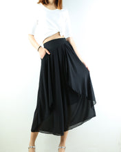 Load image into Gallery viewer, Women's elastic waist pants/chiffon yoga skirt pants/oversized pants/wide leg trousers(K1710) - lijingshop