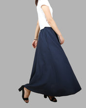 Load image into Gallery viewer, Linen skirt, Elastic waist skirt, high waist skirt, maxi skirt, long skirt, flared skirt(Q1989)