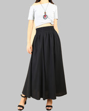 Load image into Gallery viewer, Linen skirt, Elastic waist skirt, high waist skirt, maxi skirt, long skirt, flared skirt(Q1989)