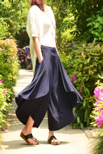 Load image into Gallery viewer, Women's pleated skirt pants/yoga skirt pants/oversized pants/elastic waist pants/asymmetrical trousers (K1661) - lijingshop