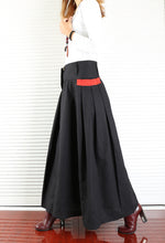 Load image into Gallery viewer, Women's linen Skirt/skirt with pockets/long skirt/A-line skirt/maxi skirt/low waist skirt(Q1008) - lijingshop