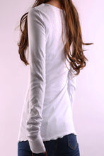 Load image into Gallery viewer, V-neck top, bottoming Cotton t-Shirt, Women's Long Long Sleeves top, Black shirt, form fitting top(Y1117) - lijingshop