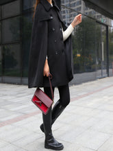 Load image into Gallery viewer, Women's cashmere and woolen cape coat/ woolen poncho/cashmere jacket/Wool Coat/Cashmere Cape Wool Cloak(Y1760) - lijingshop