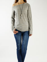 Load image into Gallery viewer, Women's off shoulder top/Cotton t-shirt/long sleeve shirt/casual top/customized t-shirt/long sleeve tops(Y1009) - lijingshop