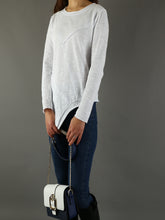 Load image into Gallery viewer, Women's Asymmetrical top/Cotton t-shirt/Long Sleeves Top/Crew Neck T-shirt/Customized Plus Size Clothing(Y1821) - lijingshop