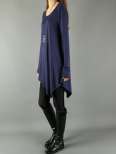 Load image into Gallery viewer, Women's modal cotton tunic top/asymmetrical top/oversized tunic dress/casual customized dress/Maternity t-shirt (Y1816) - lijingshop