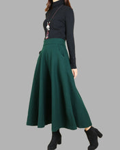Load image into Gallery viewer, Women wool skirt/flared skirt/winter skirt/maxi skirt/ankle length skirt(Q1806)