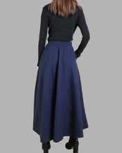 Load image into Gallery viewer, Women wool skirt/flared skirt/winter skirt/maxi skirt/ankle length skirt(Q1806)