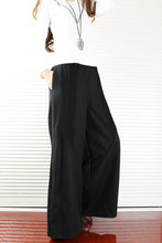 Load image into Gallery viewer, Women's wool skirt pants/plus size trousers/wide leg pants/customized trousers/black pants (K1206) - lijingshop