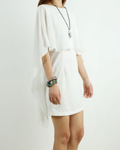 Load image into Gallery viewer, Backless dress, white cape dress, sexy dress, oversized chiffon dress, kaftan Dress, summer dress, evening dress, beach Dress(Q1019)