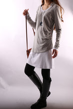 Load image into Gallery viewer, Women's Dress Set/V-neck cotton dress/Boho Cotton Layered Tunic Dress Set/long sleeve top(Q1702) - lijingshop