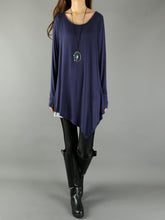 Load image into Gallery viewer, Women's modal cotton tunic top/asymmetrical top/oversized tunic dress/casual customized dress/Maternity t-shirt (Y1816) - lijingshop
