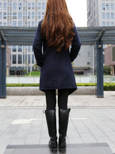 Load image into Gallery viewer, Asymmetrical Cashmere jacket/Womens Winter Jacket/Wool Coat/Trench Coat/zipper coat/Long Overcoat(Y5130) - lijingshop