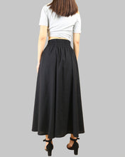 Load image into Gallery viewer, Linen skirt, Elastic waist skirt, high waist skirt, maxi skirt, long skirt, flared skirt(Q1989)