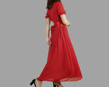 Load image into Gallery viewer, Women's Chiffon Long Dress, bridesmaid dress, White dress, wedding dress, maxi dress, evening dress(Q1010)