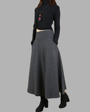Load image into Gallery viewer, Women's woolen skirt/long customized skirt/winter skirt (Q1819)