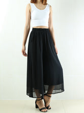 Load image into Gallery viewer, Women's chiffon skirt pants/ankle length trousers/yoga pants/oversized casual customized pants (K1902) - lijingshop