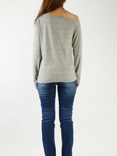 Load image into Gallery viewer, Women's off shoulder top/Cotton t-shirt/long sleeve shirt/casual top/customized t-shirt/long sleeve tops(Y1009) - lijingshop