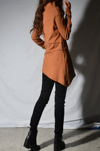 Load image into Gallery viewer, Women's cotton tunic top/cowl neck tunic dress with thumb hole/Asymmetrical tunic/oversized tunic top for leggings (Y1656) - lijingshop