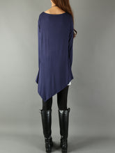 Load image into Gallery viewer, Women's modal cotton tunic top/asymmetrical top/oversized tunic dress/casual customized dress/Maternity t-shirt (Y1816) - lijingshop