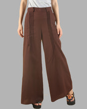 Load image into Gallery viewer, Women's Wide leg linen skirt pants/plus size trousers/oversize casual customized trousers(K1702)