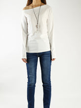 Load image into Gallery viewer, Women's long sleeve shirt/off shoulder top/Cotton t-shirt/casual top/customized t-shirt/long sleeve tops(Y1009) - lijingshop