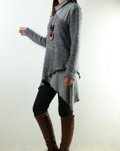 Load image into Gallery viewer, Women's asymmetrical tunic dress/pullover sweater/oversized casual customized plus size tunic top/maternity dress(Y1999S) - lijingshop