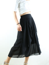 Load image into Gallery viewer, Women's elastic waist pants/chiffon yoga skirt pants/oversized pants/wide leg trousers(K1710) - lijingshop
