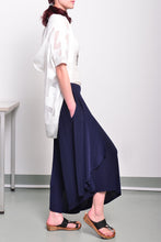 Load image into Gallery viewer, Women's yoga skirt pants/pleated skirt pants/oversized pants/elastic waist pants/asymmetrical trousers (K1661) - lijingshop