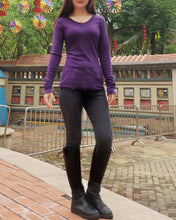 Load image into Gallery viewer, Bottoming Cotton t-Shirt, Women's Long Long Sleeves top, Black shirt, v-neck top, form fitting top(Y1117) - lijingshop