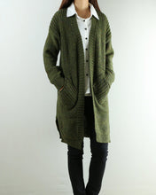 Load image into Gallery viewer, Womens Knit Jacket, Thick Sweater, Oversized Cardigan,Loose Fit Casual Sweatshirt, Long Cardigan (Y1967) - lijingshop
